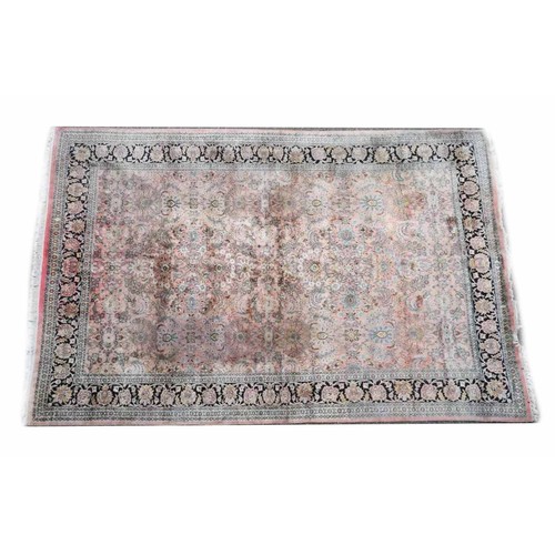 754 - Persian silk hand-made Tabriz carpet, 120