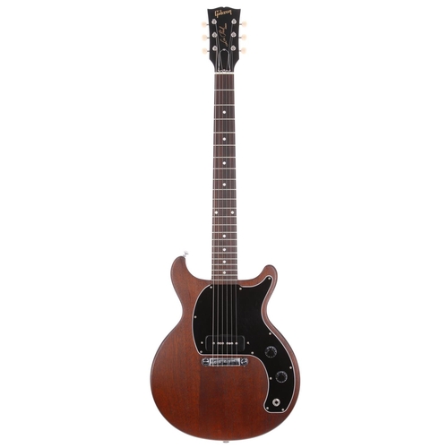 80 - 2019 Gibson Les Paul Junior Tribute DC electric guitar, made in USA; Body: worn brown mahogany; Neck... 