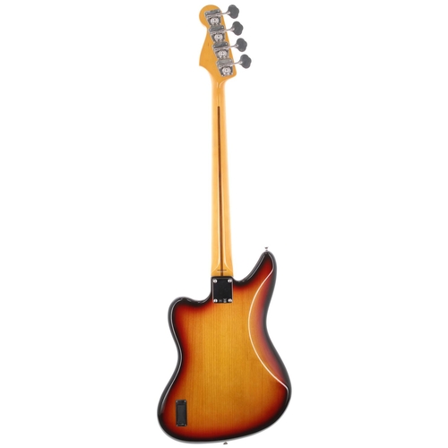 8 - 2014 Fender Jaguar Bass guitar, made in Japan; Body: three-tone sunburst, light buckle indent marks ... 