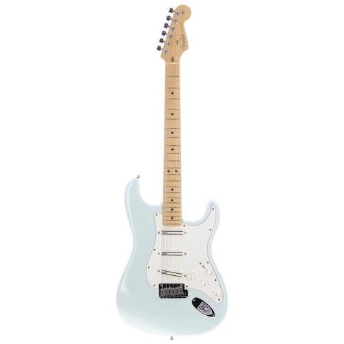 12 - 2001 Fender American Standard Stratocaster electric guitar, made in USA; Body: sky blue finish; Neck... 