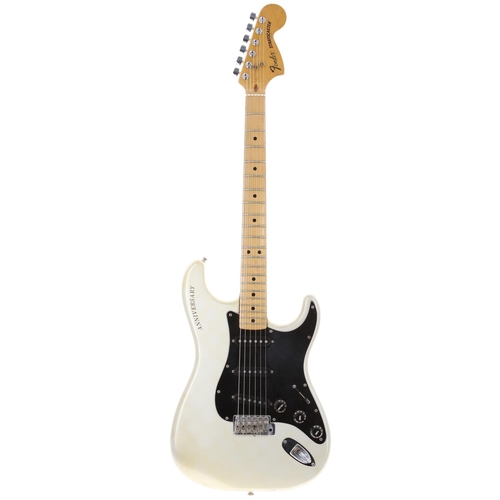 15 - 1979 Fender 25th Anniversary Stratocaster electric guitar, made in USA; Body: green hued silver fini... 