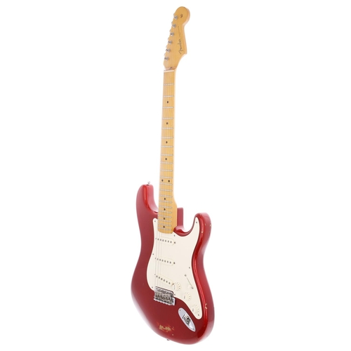 16 - 2006 Fender Eric Johnson Stratocaster electric guitar, made in USA; Body: candy apple red finish, we... 