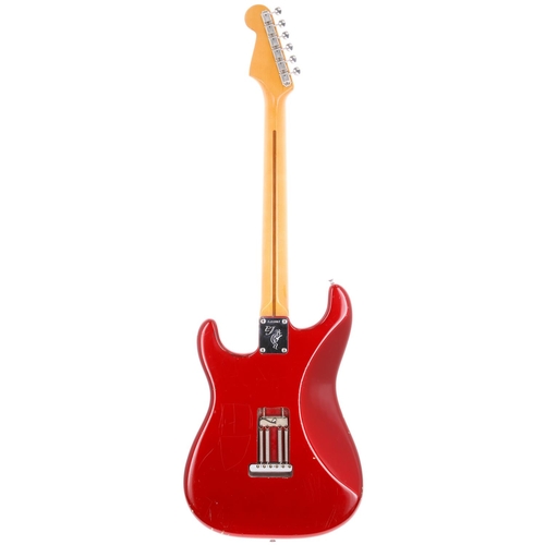 16 - 2006 Fender Eric Johnson Stratocaster electric guitar, made in USA; Body: candy apple red finish, we... 