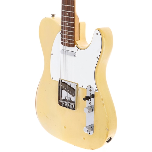 21 - 1971 Fender Telecaster electric guitar, made in USA; Body: blonde finish, finish loss to edge at arm... 