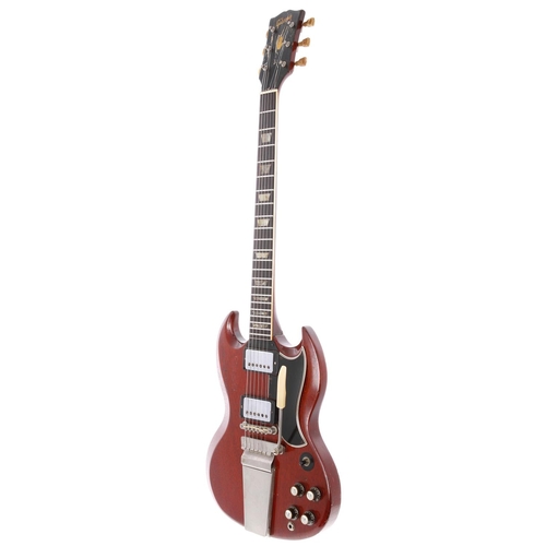 1965 Gibson SG Standard electric guitar made in USA Body cherry finish lacquer checking dings