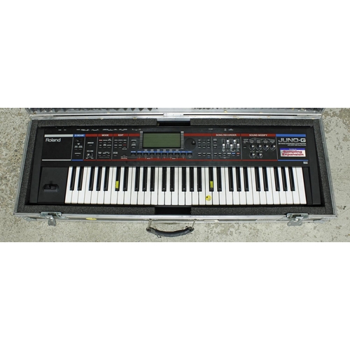 519 - The Script - Roland Juno-G 128 Voice Expandable synthesizer keyboard, made in China, ser. no. AY6584... 