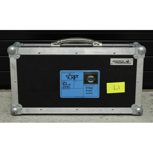 558 - The Script - heavy duty Swan Flight pedal board flight case, bearing 'The Script' cargo label*Redund... 