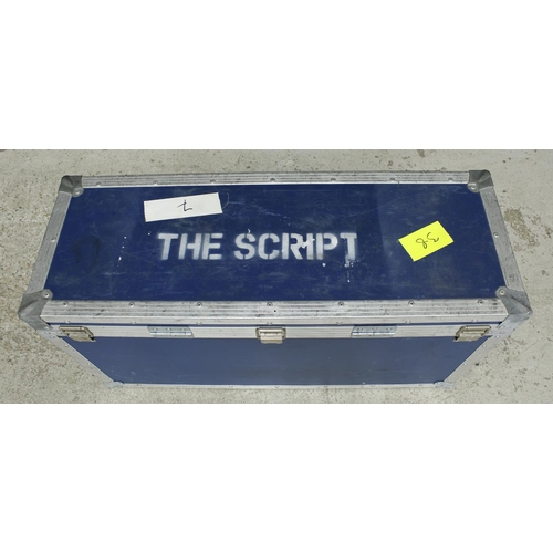 559 - The Script - heavy duty guitar amplifier flight case, bearing 'The Script' stencil, external dimensi... 