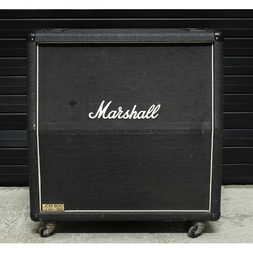 930 - 1980s Marshall JCM 800 Lead 1960A guitar amplifier speaker cabinet, made in England*Please note: Gar... 