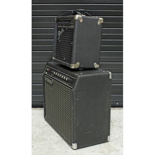 1075 - 1980s Yamaha Fifty 112 guitar amplifier, made in Japan, ser. no. 2291; together with a Fender Frontm... 