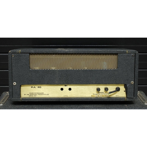 934 - 1973 Marshall PA20 Guitar/PA amplifier in need of restoration, made in England, with dust cover*Plea... 