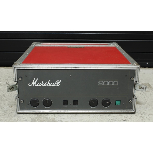 937 - Marshall Series 9000 9005 50 watt valve power amp rack unit, within a heavy duty flight case*Please ... 