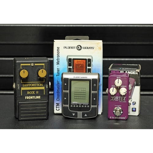 1186 - Frontline Distortion Box II; together with a TC Electronic Vortex Mini Flanger guitar pedal and a Pl... 