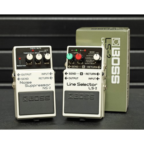 1220 - Boss NS-2 Noise Suppressor guitar pedal; together with a Boss LS-2 Line Selector guitar pedal (2)*Pl... 