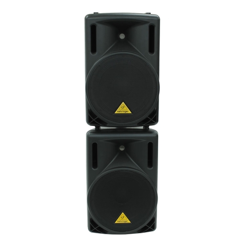 3053 - Pair of Behringer Eurolive B212D PA speakers, boxed; together with a Behringer Xenyx 1202 mixer and ... 