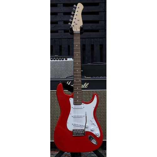 761 - Chinese S-Type electric guitar, red finish