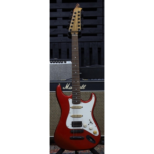 774 - 1970s Hondo Fame Series H760 twelve string electric guitar, made in Korea; Body: candy apple red fin... 