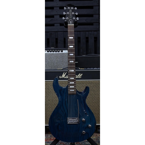 776 - 2005 Line 6 Variax 700 electric guitar, made in Japan, with trans blue finish (drop-fill damage to t... 