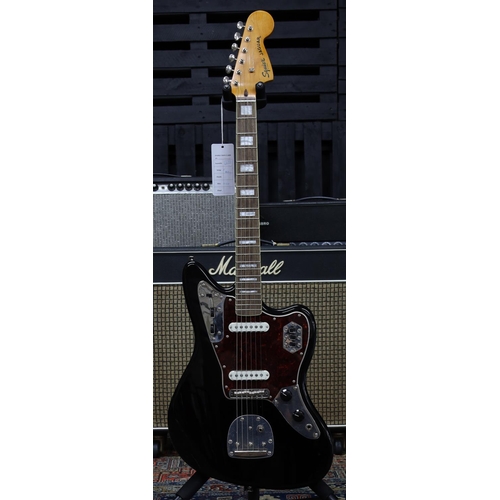 779 - 2022 Squier by Fender Classic Vibe 70s Jaguar electric guitar, made in Indonesia; Body: black finish... 