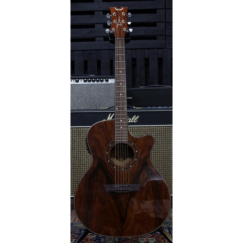 782 - 2017 Dean Ecoco electro-acoustic guitar, made in China; Body: laminated cocobolo; Neck: good; Fretbo... 