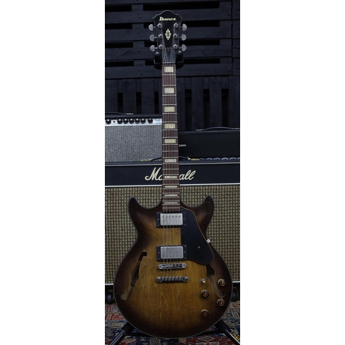 783 - 2016 Ibanez Artcore Vintage AMV10A semi-hollow body electric guitar, made in China; Body: tobacco su... 