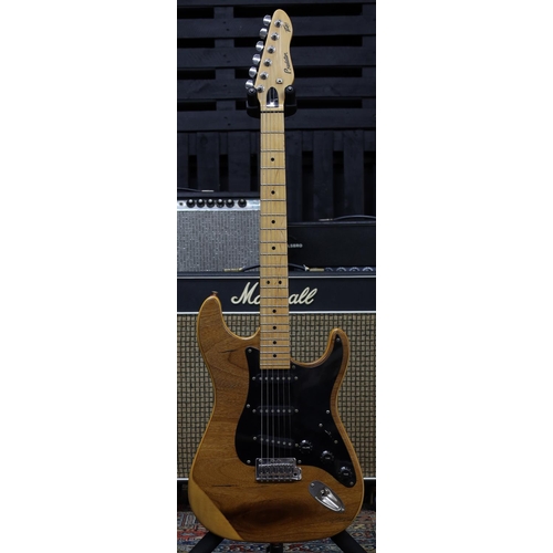 788 - Peavey Predator script logo electric guitar, made in USA, with stripped finished natural body and ma... 