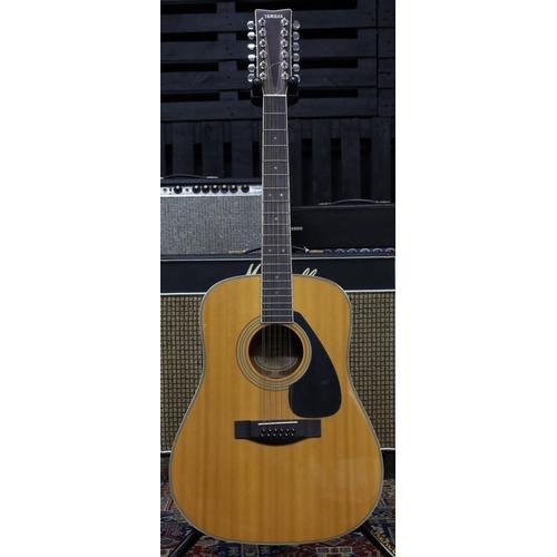 790 - Yamaha DW-4S-12 twelve string acoustic guitar, made in Taiwan; Back and sides: laminated mahogany, a... 