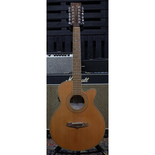 793 - Tanglewood TW145 twelve string electro-acoustic guitar in need of some attention (electrics not work... 