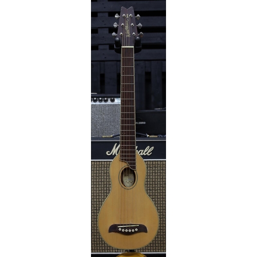 799 - Washburn Rover R010 travel acoustic guitar, with original compressed foam case