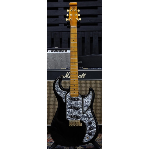 800 - Burns Club Series Marquee electric guitar; Body: black finish, light surface scratches; Neck: maple;... 