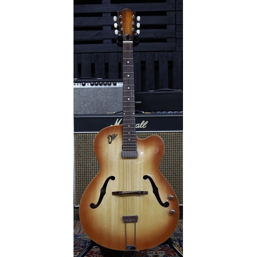 801 - 1960s Eko J80 archtop guitar, made in Italy, with later fitted floating pickup, within Gator hard ca... 