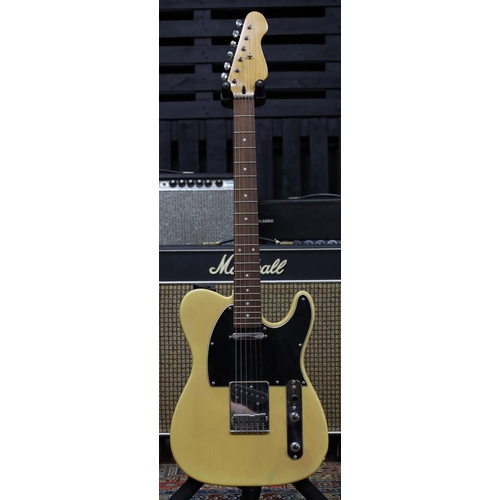 810 - JHS Vintage T-Type electric guitar, see-through blonde finish, with Ritter gig bag (head logo remove... 