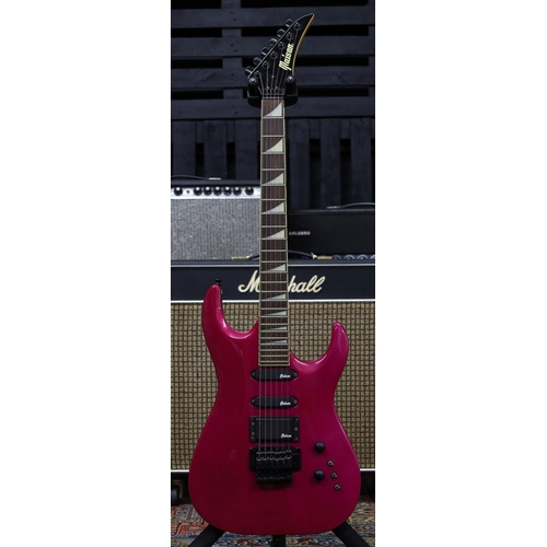 824 - Maison ST773E electric guitar, made in Korea, circa 1990; Body: purple metallic finish; Neck: maple;... 