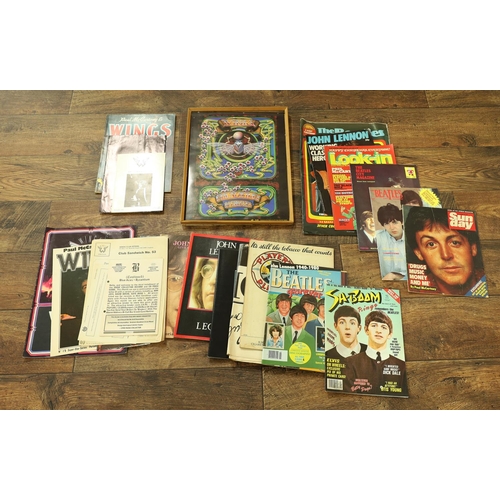 585 - Beatles interest - selection of Wings and John Lennon related ephemera to include a 'Wings Over Amer... 