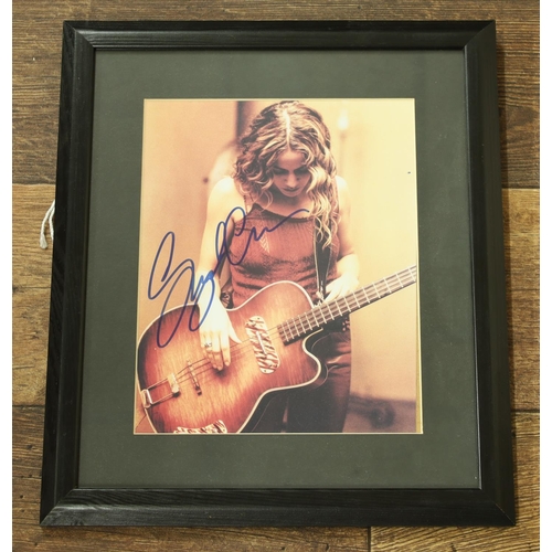 590 - Sheryl Crow - autographed display, mounted and framed, with G.T's Recollections COA to the reverse, ... 