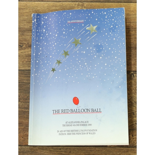 591 - Artist various - autographed 1990 'The Red Balloon Ball' programme, signed to the inside front by Da... 