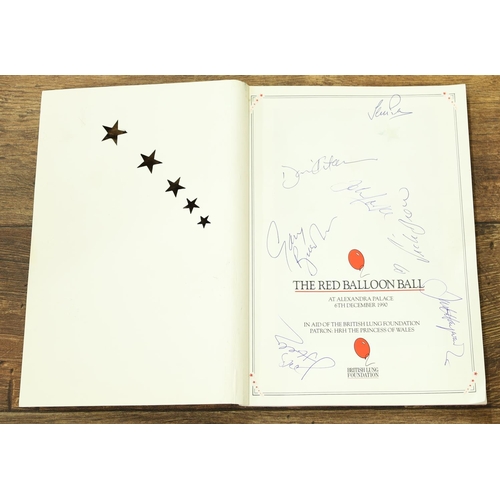 591 - Artist various - autographed 1990 'The Red Balloon Ball' programme, signed to the inside front by Da... 