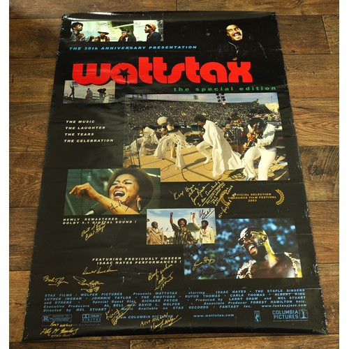 597 - Wattstax 30th anniversary special edition poster, bearing approximately sixteen autographs, some wit... 