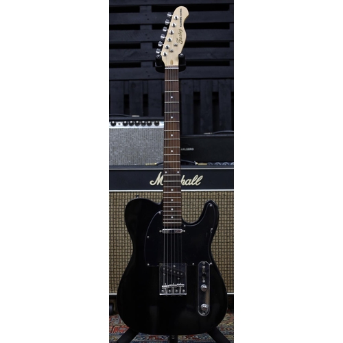 852 - 2021 Fazley FTL218BK electric guitar, with gig bag