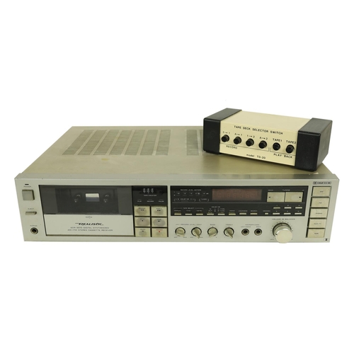 3126 - Realistic SCR-3010 digital stereo cassette receiver; together with a Arrow TD-20 tape deck selector ... 