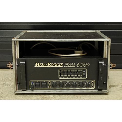 972 - 1990 Mesa Boogie Bass 400+ bass guitar amplifier rack unit, fitted within a Thon rack flight case*Pl... 