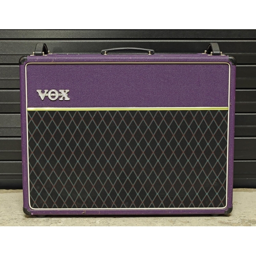 962 - 1995 Vox AC30 TBX guitar amplifier, Limited Edition no. 148 of 150, made in England, purple tolex, w... 