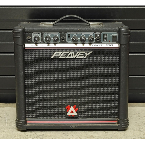 924 - Fender Deluxe 112 Plus guitar amplifier, made in USA, with footswitch; together with a Warwick Blue ... 