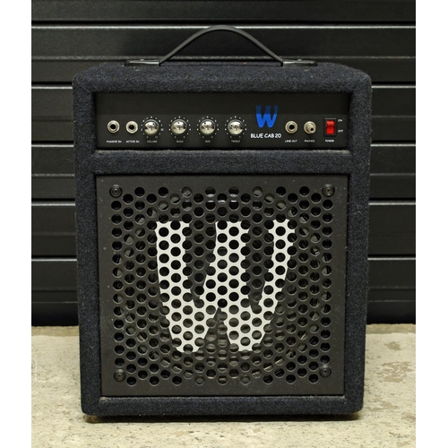 924 - Fender Deluxe 112 Plus guitar amplifier, made in USA, with footswitch; together with a Warwick Blue ... 