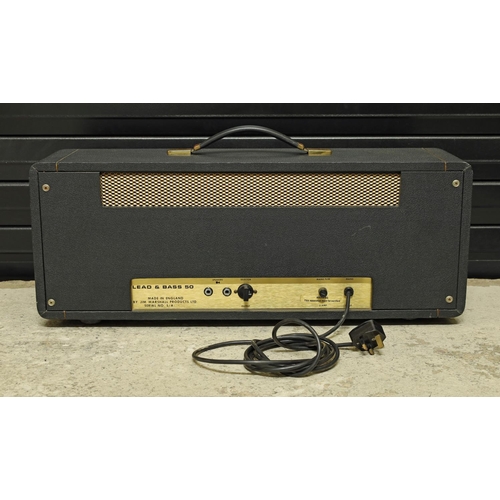 943 - 1975 Marshall 1964 Lead & Bass 50 guitar amplifier head, made in England*Please note: Gardiner H... 