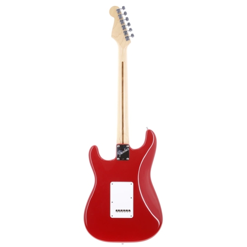 33 - 1987 Fender American Standard Stratocaster electric guitar, made in USA; Body: red finish; Neck: map... 