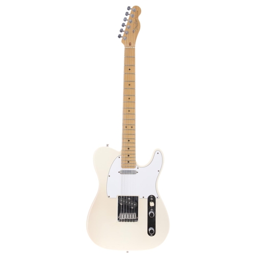 44 - 1998 Fender Telecaster electric guitar, made in USA; Body: Olympic white finish, yellow sticker burn... 