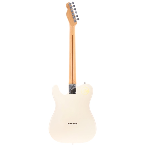 44 - 1998 Fender Telecaster electric guitar, made in USA; Body: Olympic white finish, yellow sticker burn... 