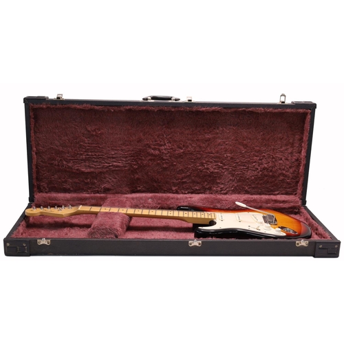 48 - 2002 Fender American Standard Stratocaster left handed electric guitar, made in USA; Body: three-ton... 