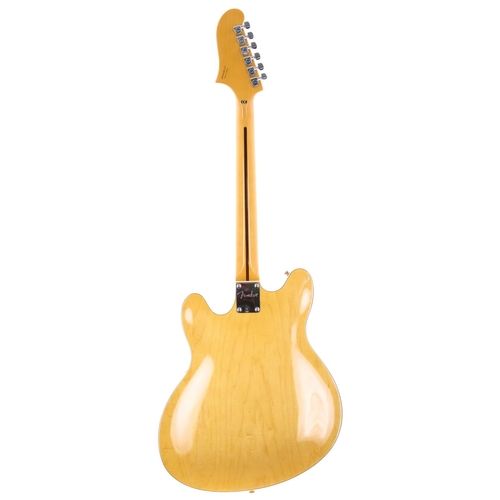 71 - 2013 Fender Modern Player Starcaster semi-hollow body electric guitar, made in China; Body: natural ... 